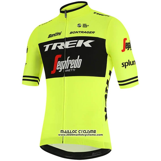 2019 Maillot Ciclismo Trek Segafredo Vert Noir Manches Courtes et Cuissard